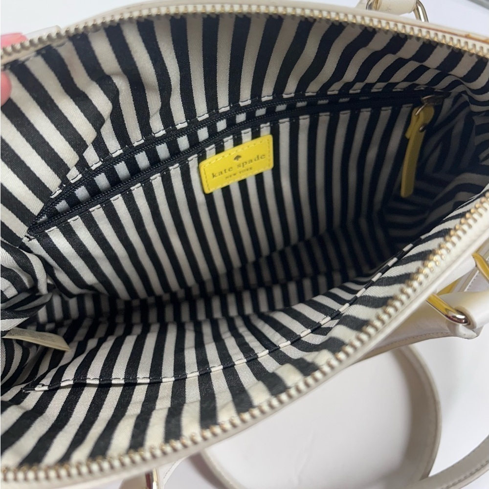 Kate Spade Blake Hudson Street Leather Satchel Crossbody Bag Limonium Yellow - Picture 10 of 12